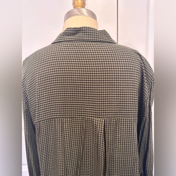 Zara green/black check high/low tunic top - Picture 5 of 6